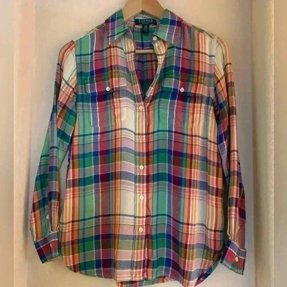 Lauren Ralph Lauren Tops - Ralph Lauren Plaid Button Down Shirt